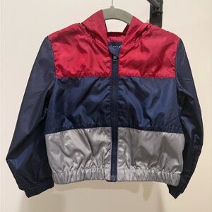 Andy & Evan Red and Blue rain Jacket with Hood